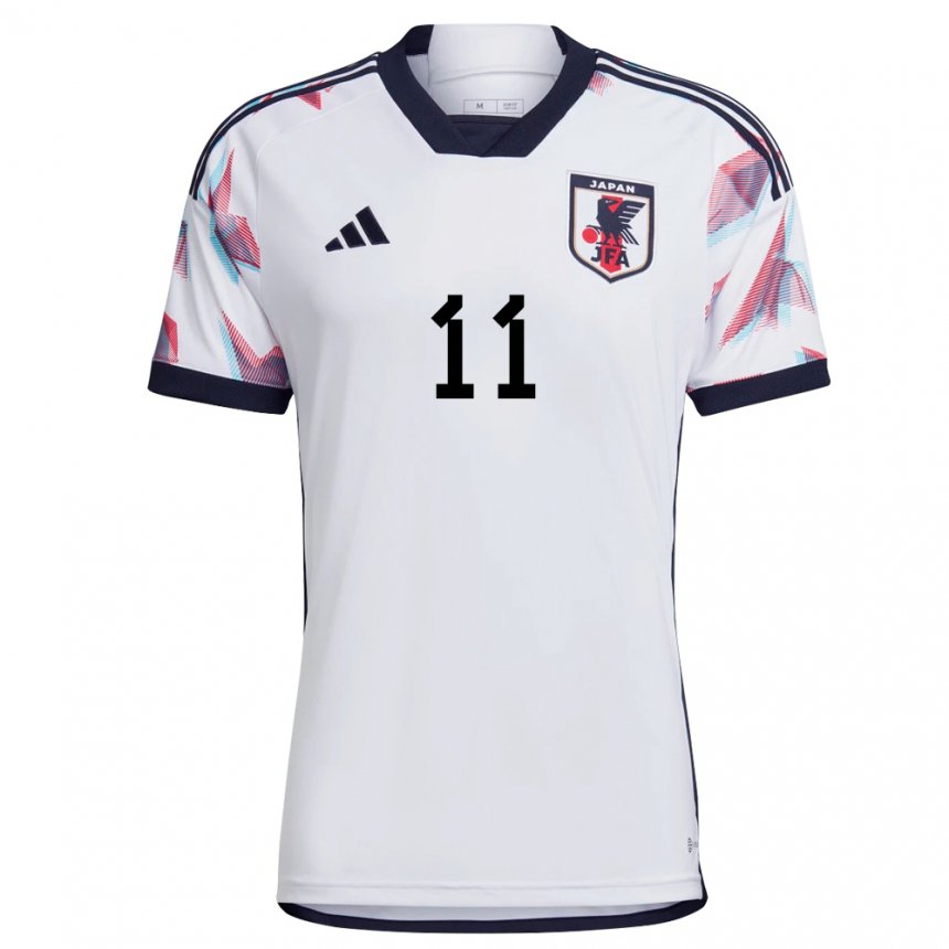 Mujer Camiseta Japón Takefusa Kubo #11 Blanco 2ª Equipación 22-24 La Camisa Argentina