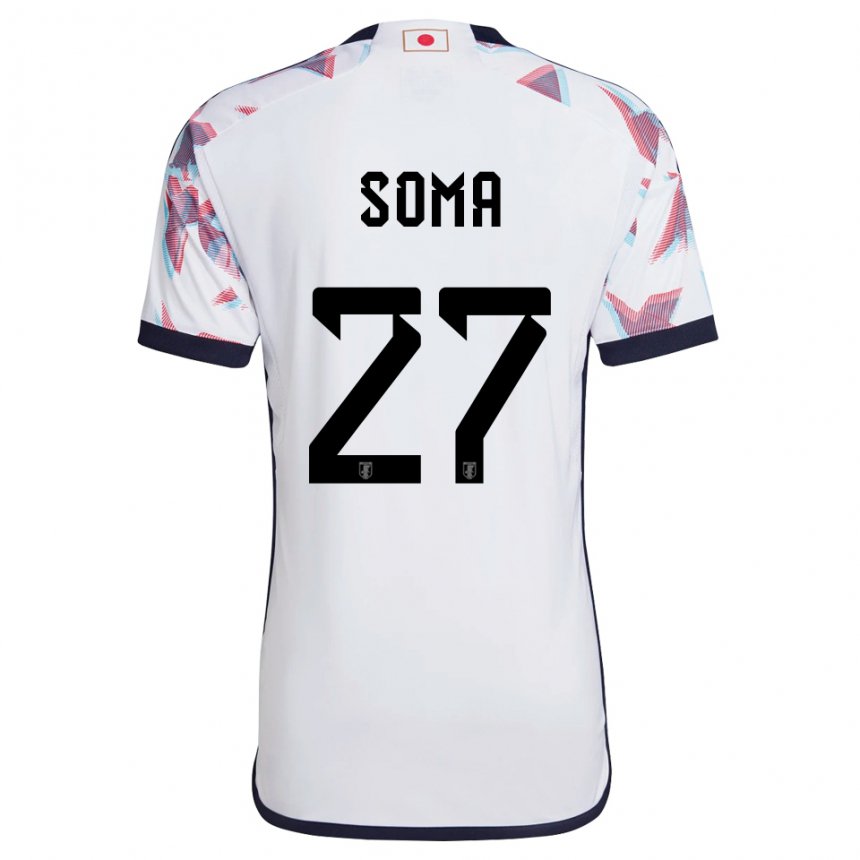 Mujer Camiseta Japón Yuki Soma #27 Blanco 2ª Equipación 22-24 La Camisa Argentina