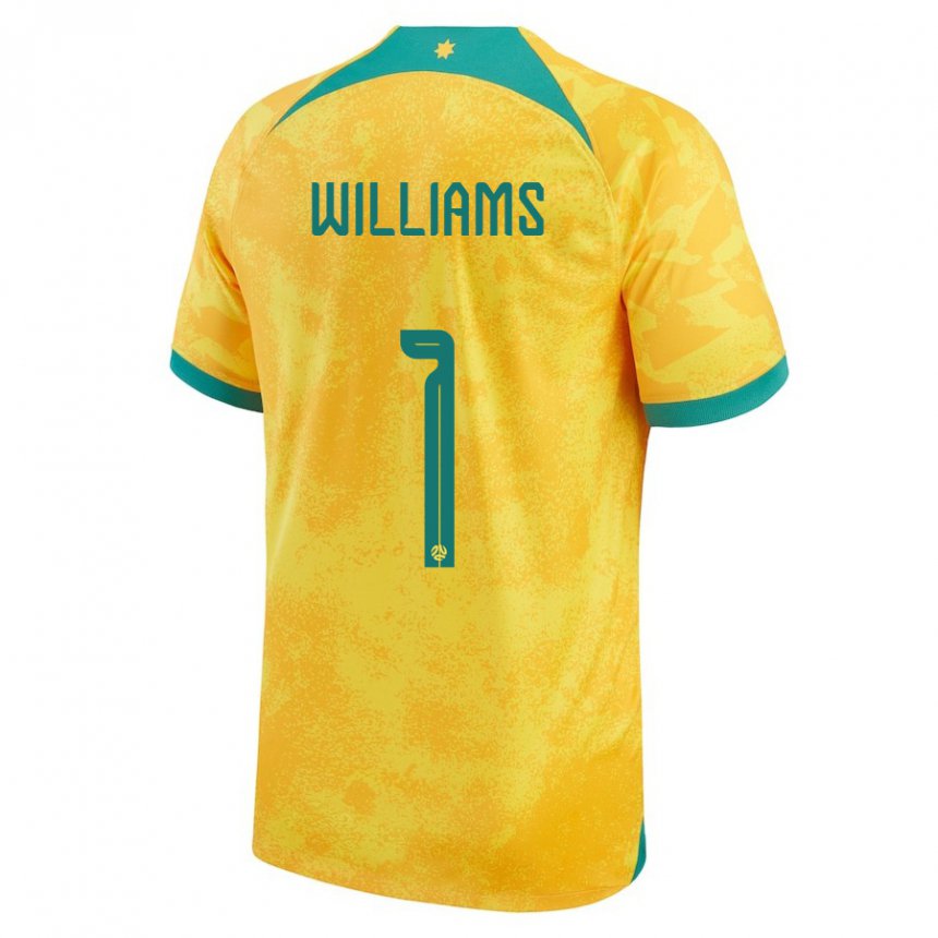 Niño Camiseta Australia Lydia Williams #1 Dorado 1ª Equipación 22-24 La Camisa Argentina