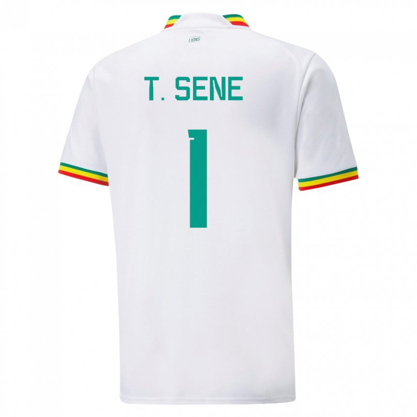 Niño Camiseta Senegal Thiaba Gueye Sene #1 Blanco 1ª Equipación 22-24 La Camisa Argentina