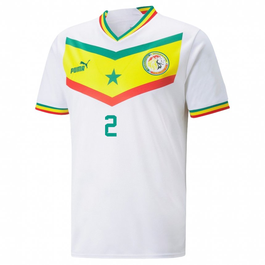 Niño Camiseta Senegal Marieme Babou #2 Blanco 1ª Equipación 22-24 La Camisa Argentina