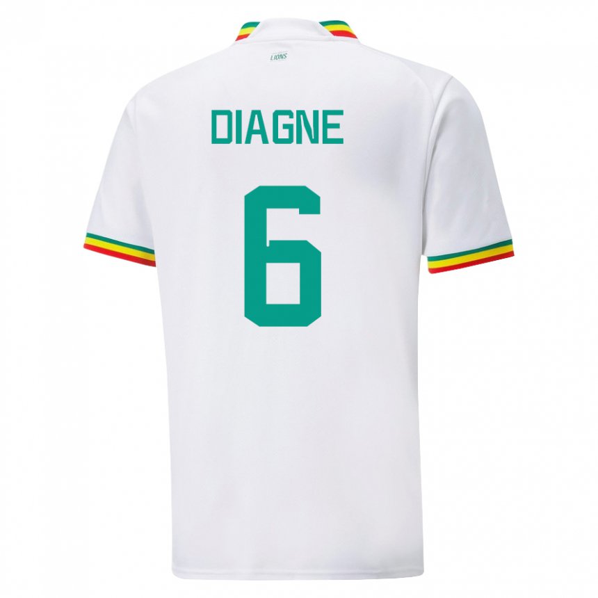 Niño Camiseta Senegal Edmee Diagne #6 Blanco 1ª Equipación 22-24 La Camisa Argentina