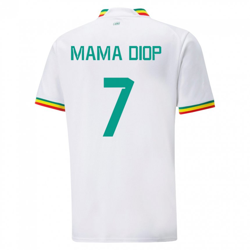 Niño Camiseta Senegal Mama Diop #7 Blanco 1ª Equipación 22-24 La Camisa Argentina