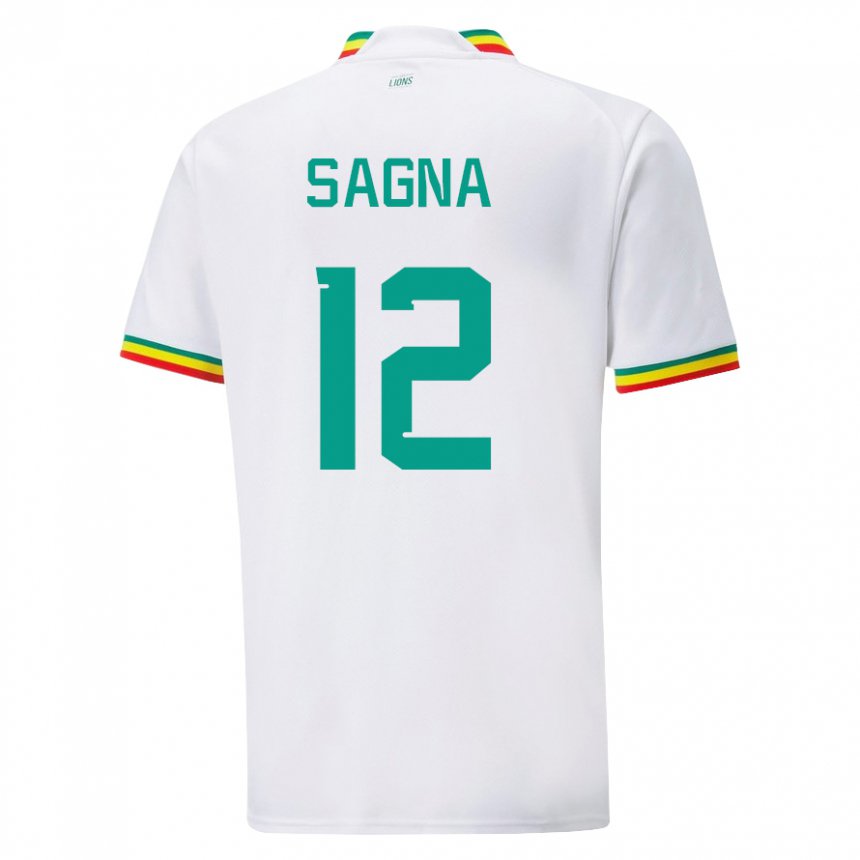 Niño Camiseta Senegal Safietou Sagna #12 Blanco 1ª Equipación 22-24 La Camisa Argentina