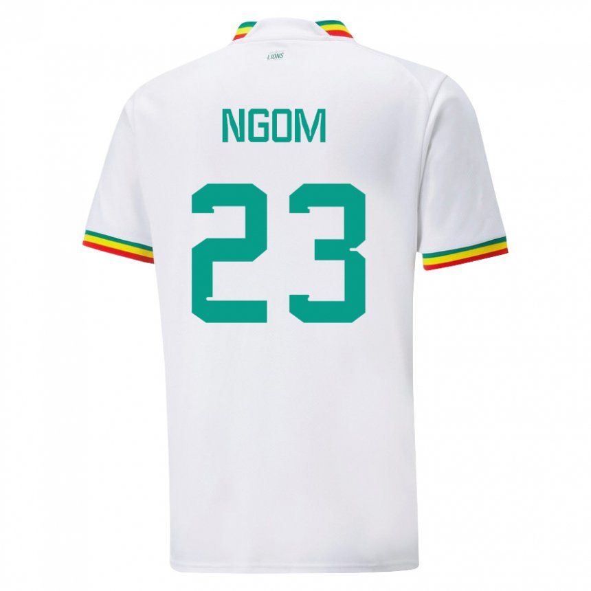 Niño Camiseta Senegal Astou Ngom #23 Blanco 1ª Equipación 22-24 La Camisa Argentina