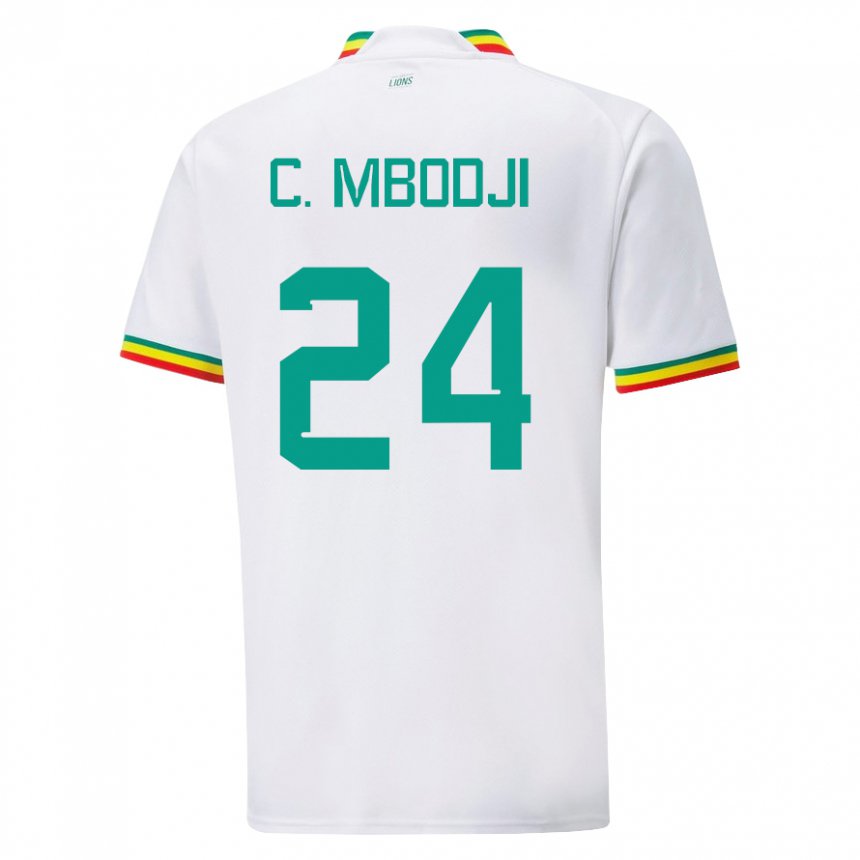 Niño Camiseta Senegal Coumba Sylla Mbodji #24 Blanco 1ª Equipación 22-24 La Camisa Argentina