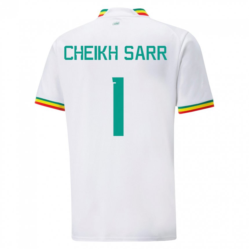 Niño Camiseta Senegal Cheikh Sarr #1 Blanco 1ª Equipación 22-24 La Camisa Argentina