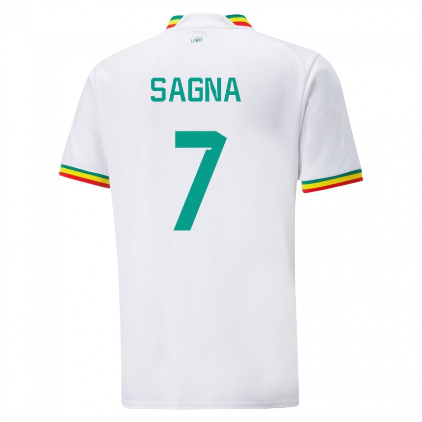 Niño Camiseta Senegal Amadou Sagna #7 Blanco 1ª Equipación 22-24 La Camisa Argentina