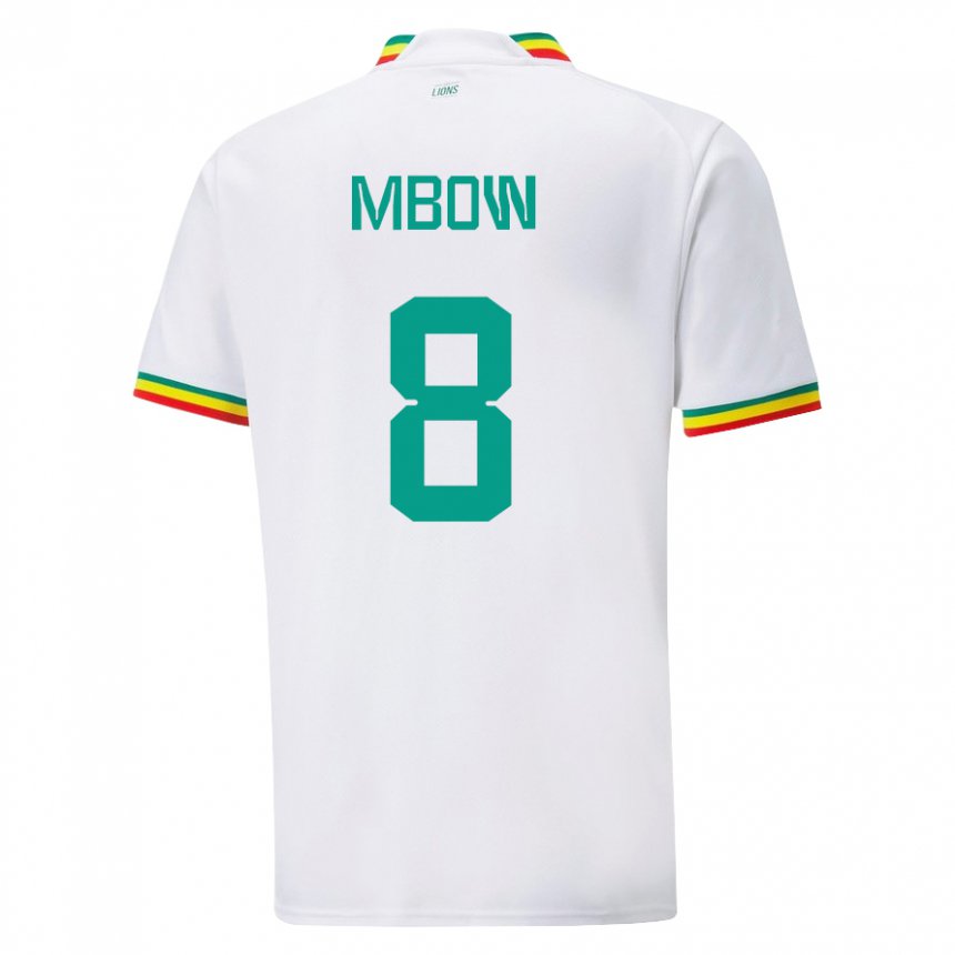 Niño Camiseta Senegal Mamadou Mbow #8 Blanco 1ª Equipación 22-24 La Camisa Argentina