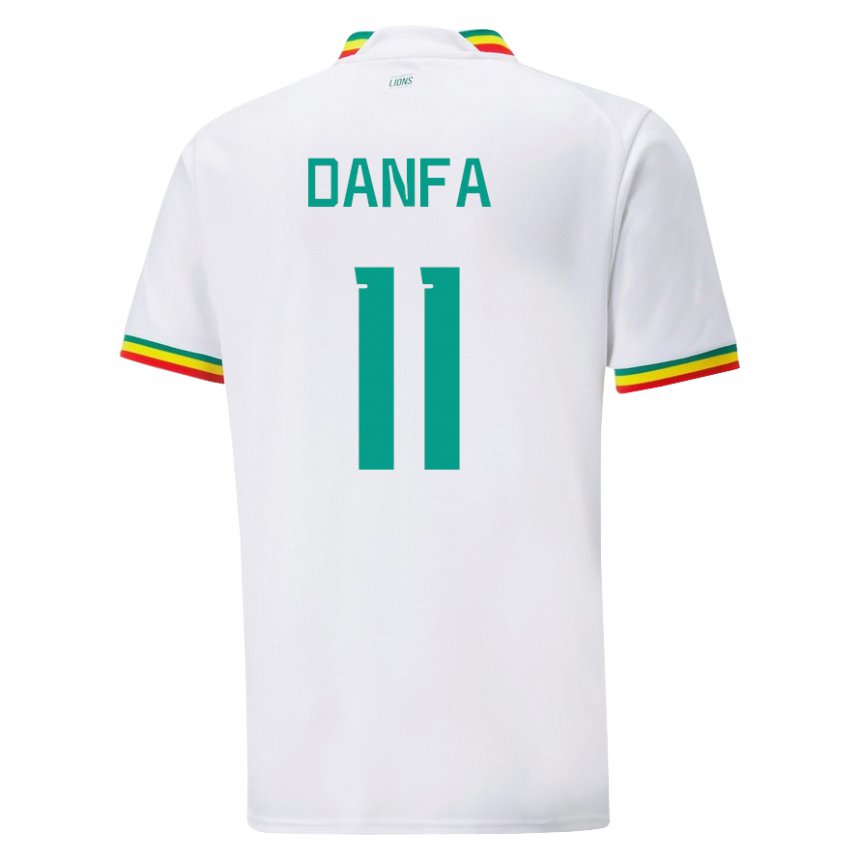 Niño Camiseta Senegal Mamadou Danfa #11 Blanco 1ª Equipación 22-24 La Camisa Argentina