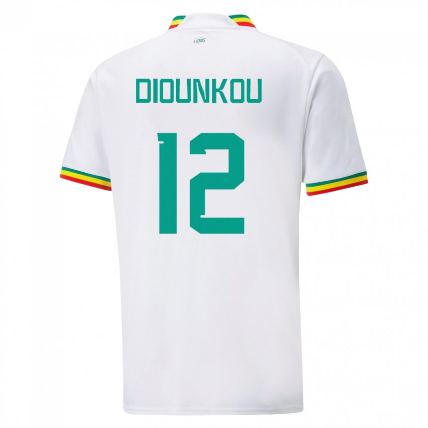 Niño Camiseta Senegal Alpha Diounkou #12 Blanco 1ª Equipación 22-24 La Camisa Argentina