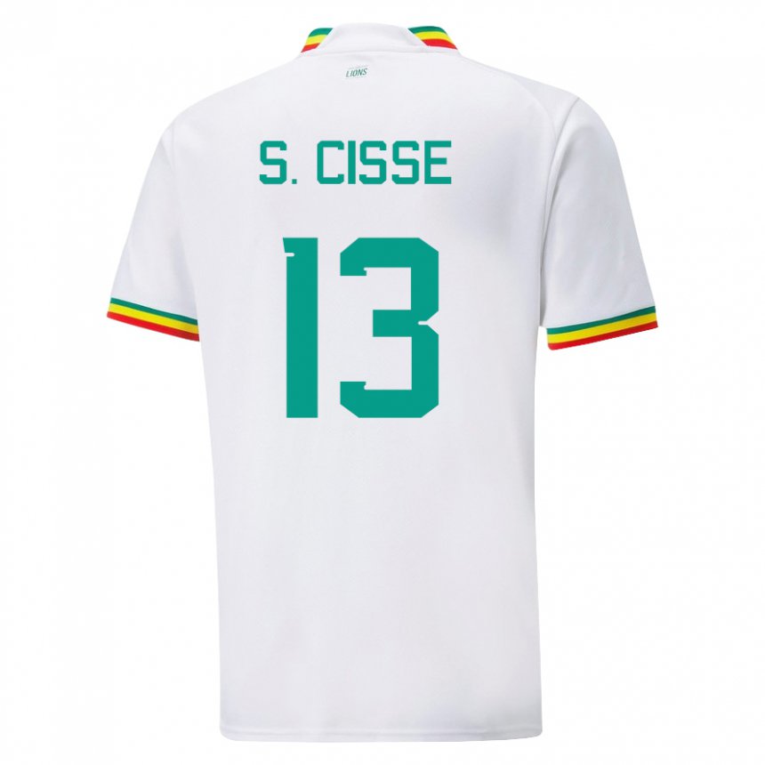 Niño Camiseta Senegal Souleymane Cisse #13 Blanco 1ª Equipación 22-24 La Camisa Argentina