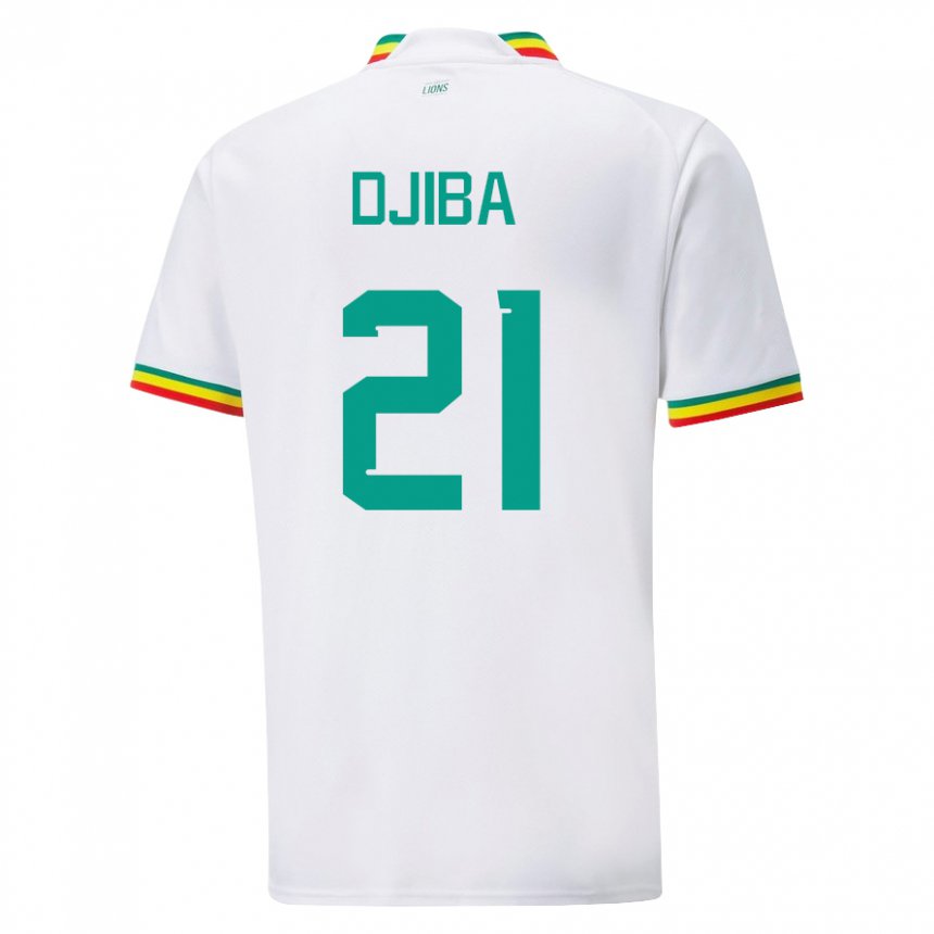 Niño Camiseta Senegal Francois Djiba #21 Blanco 1ª Equipación 22-24 La Camisa Argentina