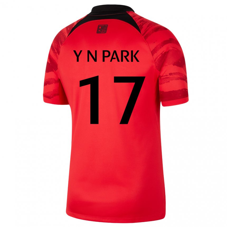 Niño Camiseta Corea Del Sur Park Ye Na #17 Negro Rojo 1ª Equipación 22-24 La Camisa Argentina