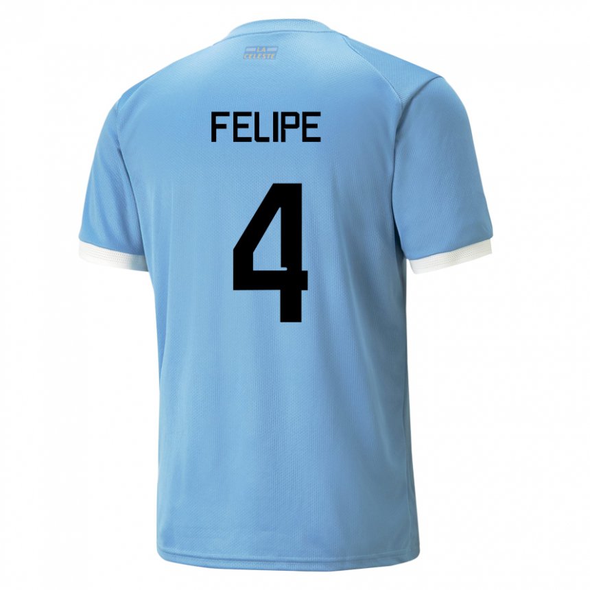 Niño Camiseta Uruguay Laura Felipe #4 Azul 1ª Equipación 22-24 La Camisa Argentina