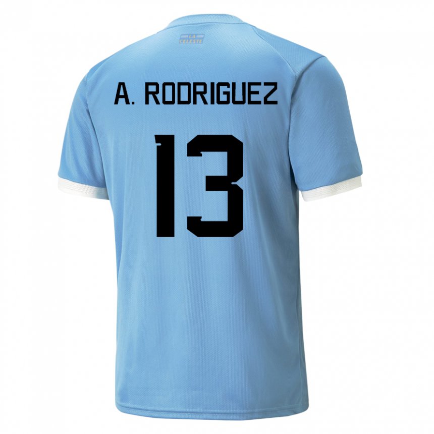 Niño Camiseta Uruguay Agustin Rodriguez #13 Azul 1ª Equipación 22-24 La Camisa Argentina