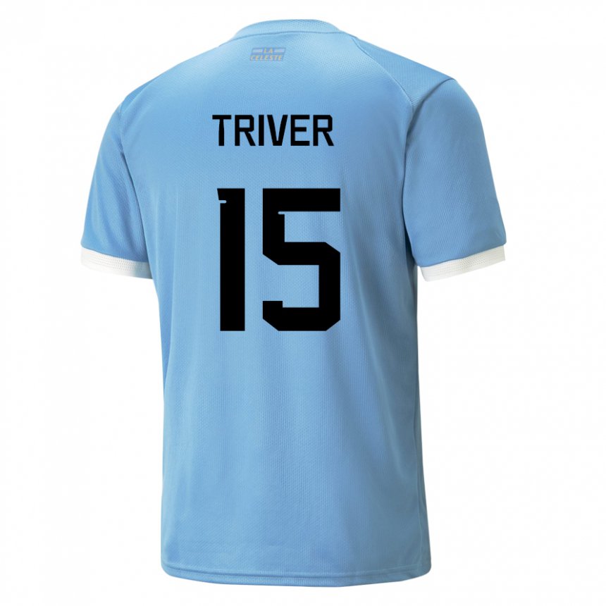 Niño Camiseta Uruguay Francisco Triver #15 Azul 1ª Equipación 22-24 La Camisa Argentina