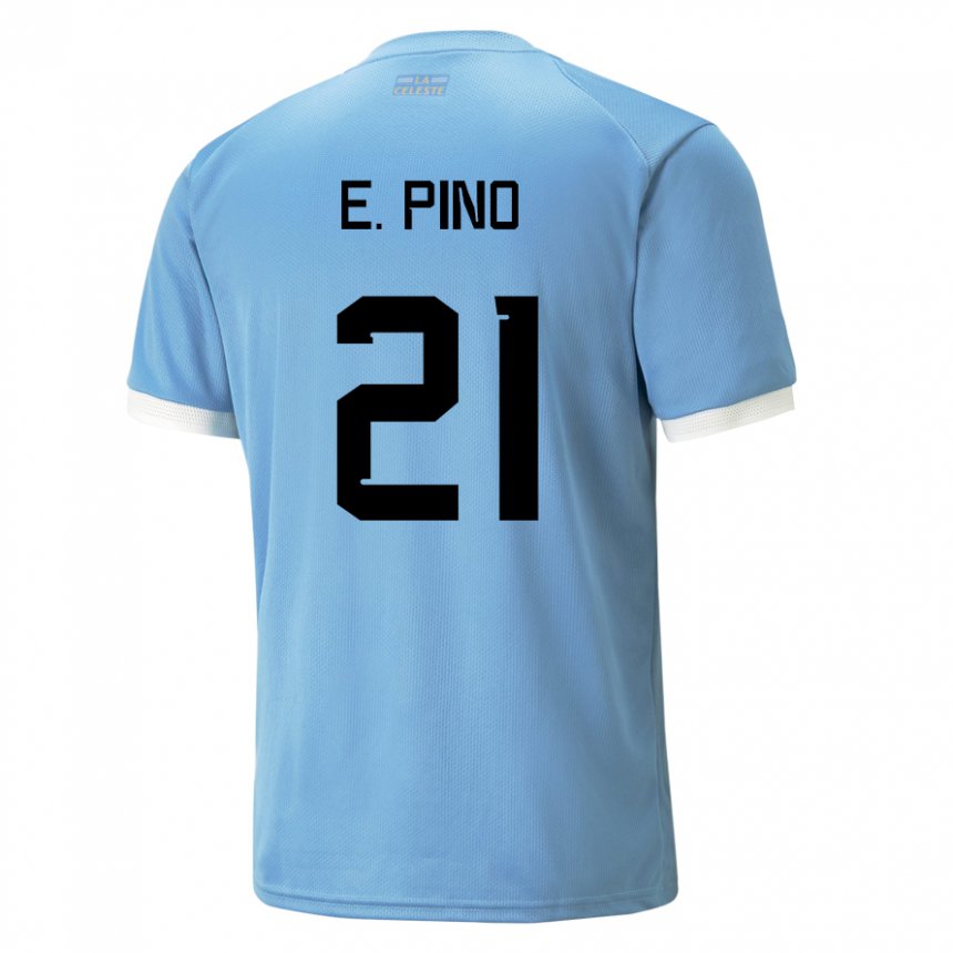 Niño Camiseta Uruguay Emiliano Del Pino #21 Azul 1ª Equipación 22-24 La Camisa Argentina