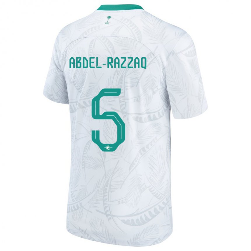 Niño Camiseta Arabia Saudita Lana Abdel Razzaq #5 Blanco 1ª Equipación 22-24 La Camisa Argentina