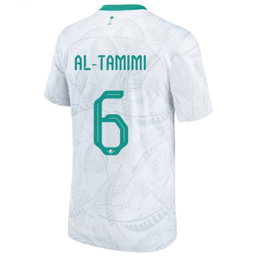 Niño Camiseta Arabia Saudita Maryam Al Tamimi #6 Blanco 1ª Equipación 22-24 La Camisa Argentina