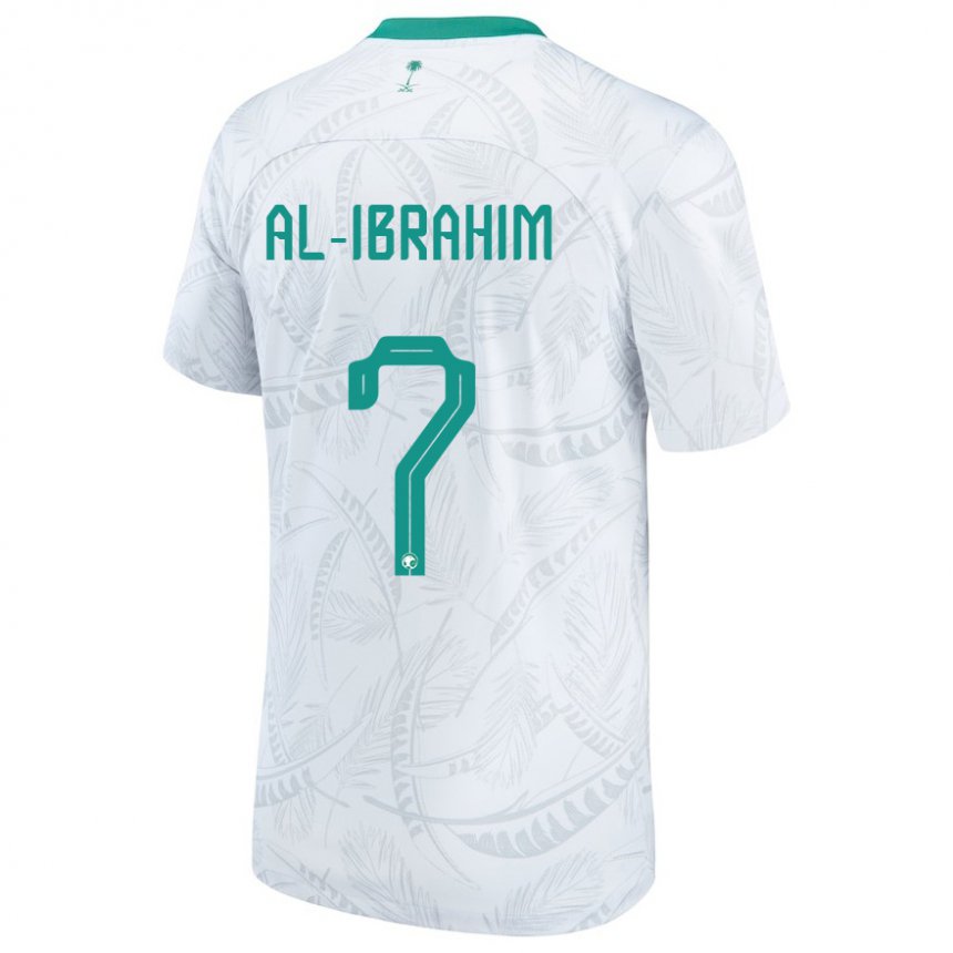 Niño Camiseta Arabia Saudita Noura Al Ibrahim #7 Blanco 1ª Equipación 22-24 La Camisa Argentina