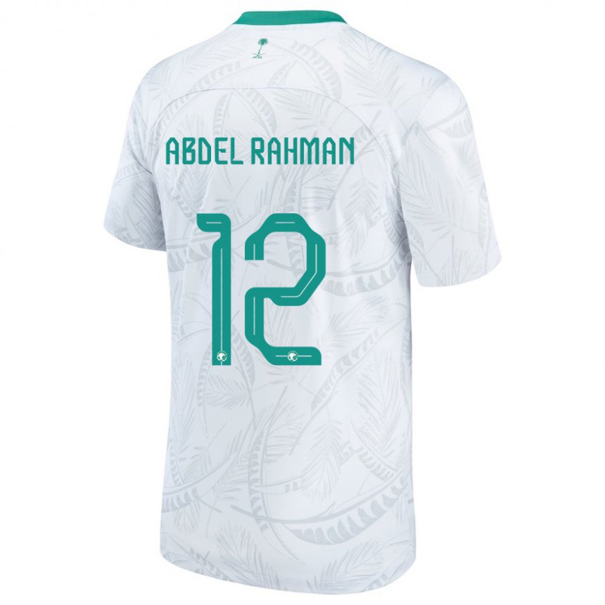 Niño Camiseta Arabia Saudita Mona Abdel Rahman #12 Blanco 1ª Equipación 22-24 La Camisa Argentina