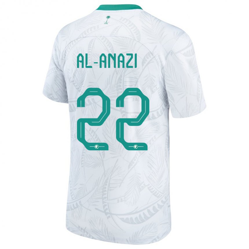 Niño Camiseta Arabia Saudita Lama Al Anazi #22 Blanco 1ª Equipación 22-24 La Camisa Argentina