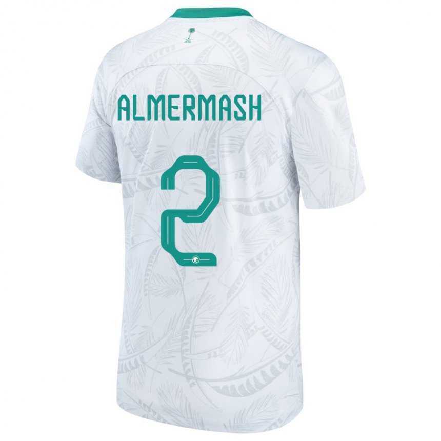 Niño Camiseta Arabia Saudita Oama Almermash #2 Blanco 1ª Equipación 22-24 La Camisa Argentina