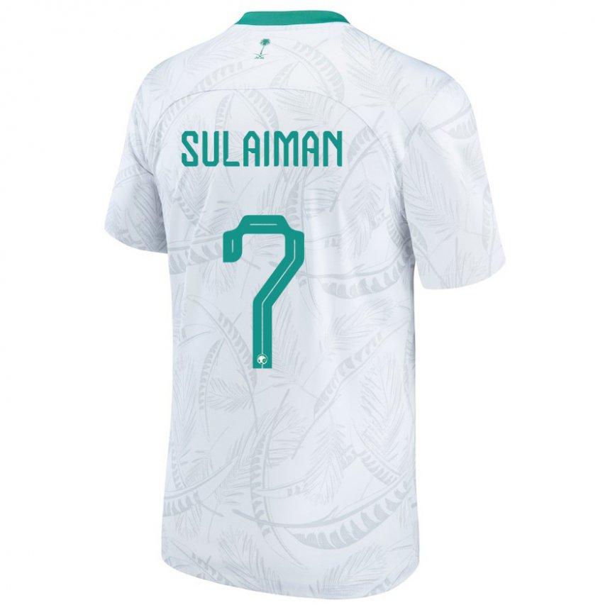 Niño Camiseta Arabia Saudita Mohammed Sulaiman #7 Blanco 1ª Equipación 22-24 La Camisa Argentina