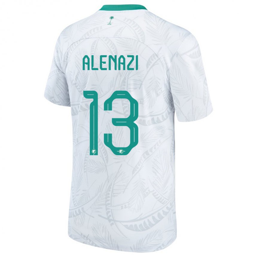 Niño Camiseta Arabia Saudita Abdullah Alenazi #13 Blanco 1ª Equipación 22-24 La Camisa Argentina