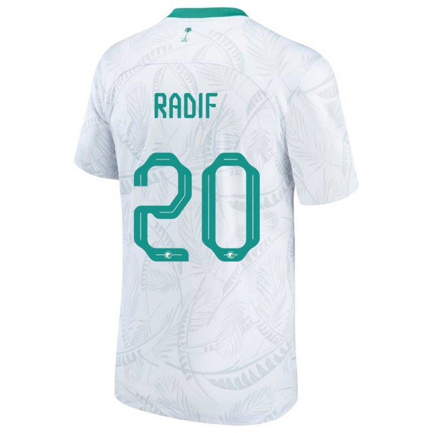 Niño Camiseta Arabia Saudita Abdullah Radif #20 Blanco 1ª Equipación 22-24 La Camisa Argentina