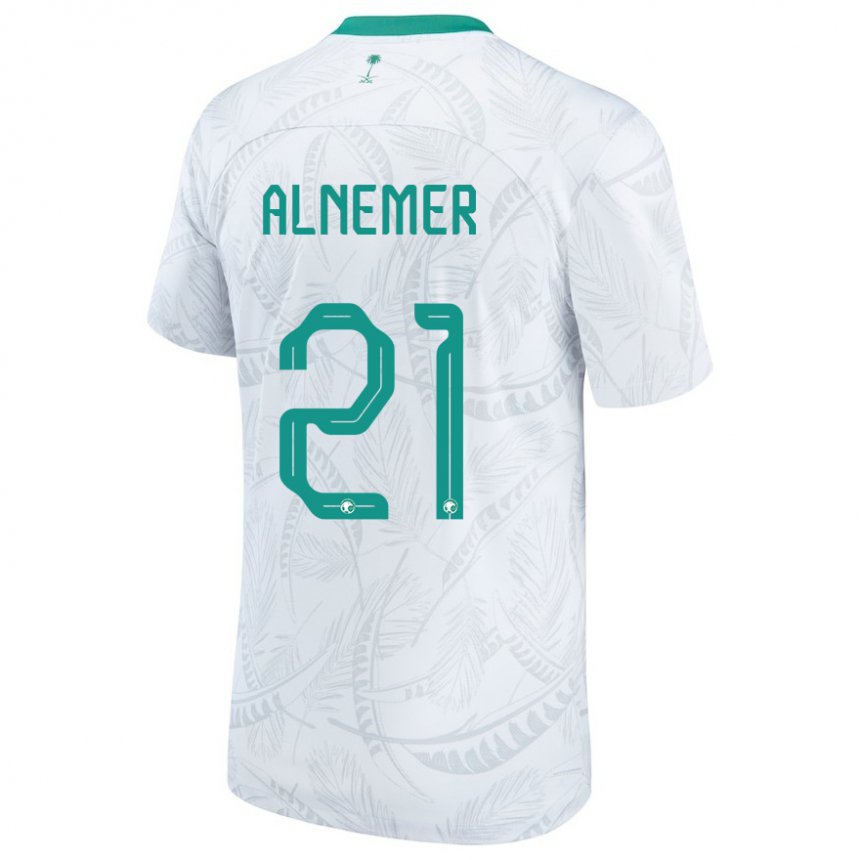 Niño Camiseta Arabia Saudita Meshari Alnemer #21 Blanco 1ª Equipación 22-24 La Camisa Argentina