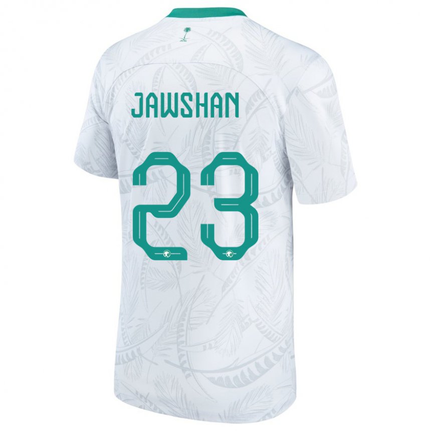 Niño Camiseta Arabia Saudita Yazeed Jawshan #23 Blanco 1ª Equipación 22-24 La Camisa Argentina