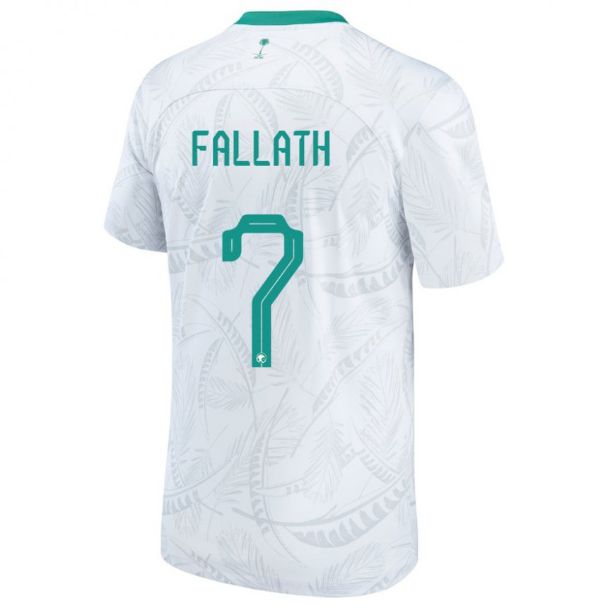 Niño Camiseta Arabia Saudita Fahad Fallath #7 Blanco 1ª Equipación 22-24 La Camisa Argentina