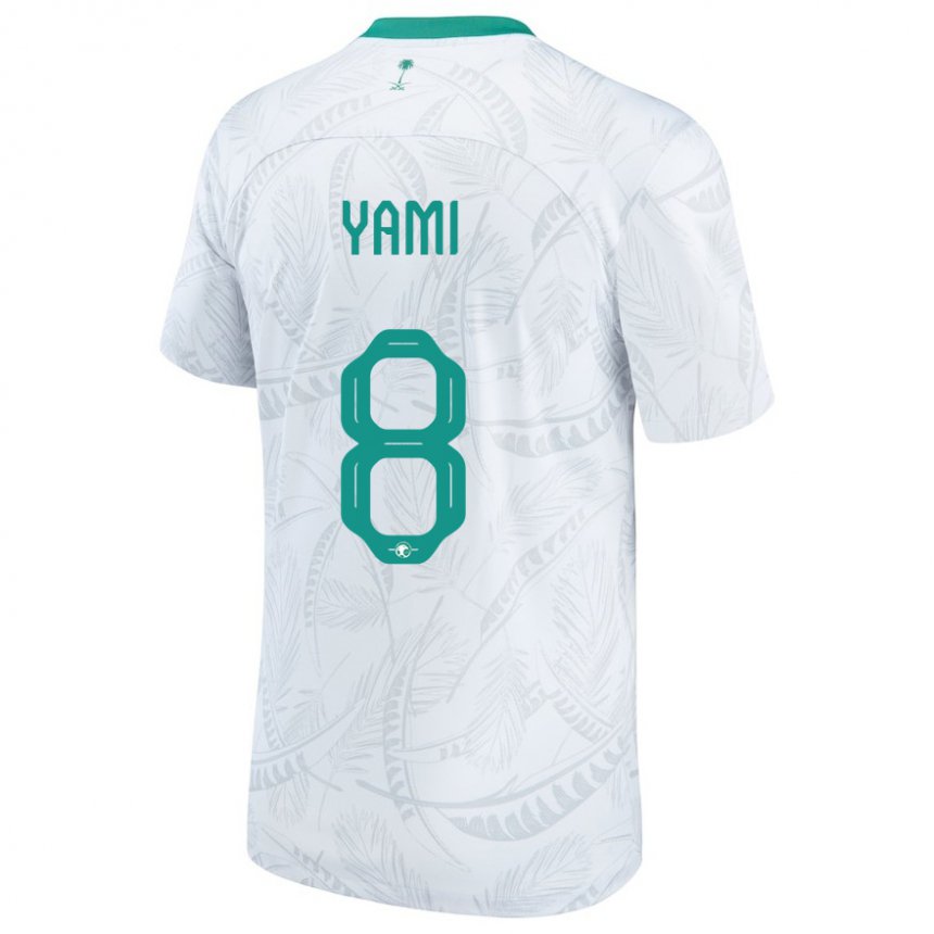 Niño Camiseta Arabia Saudita Riyadh Yami #8 Blanco 1ª Equipación 22-24 La Camisa Argentina