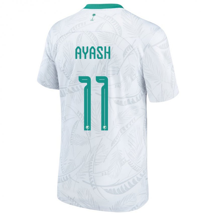 Niño Camiseta Arabia Saudita Ziyad Ayash #11 Blanco 1ª Equipación 22-24 La Camisa Argentina