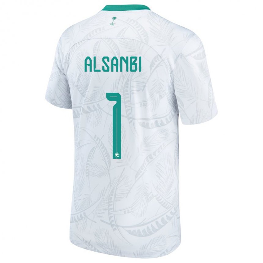 Niño Camiseta Arabia Saudita Abdulrahman Alsanbi #1 Blanco 1ª Equipación 22-24 La Camisa Argentina