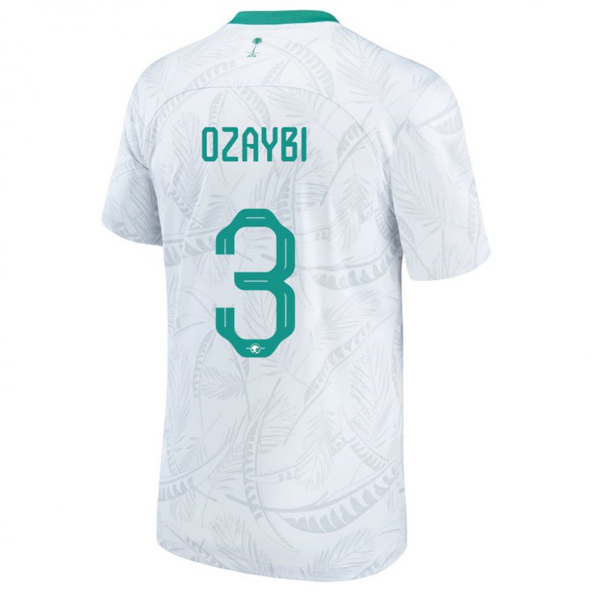 Niño Camiseta Arabia Saudita Raed Ozaybi #3 Blanco 1ª Equipación 22-24 La Camisa Argentina