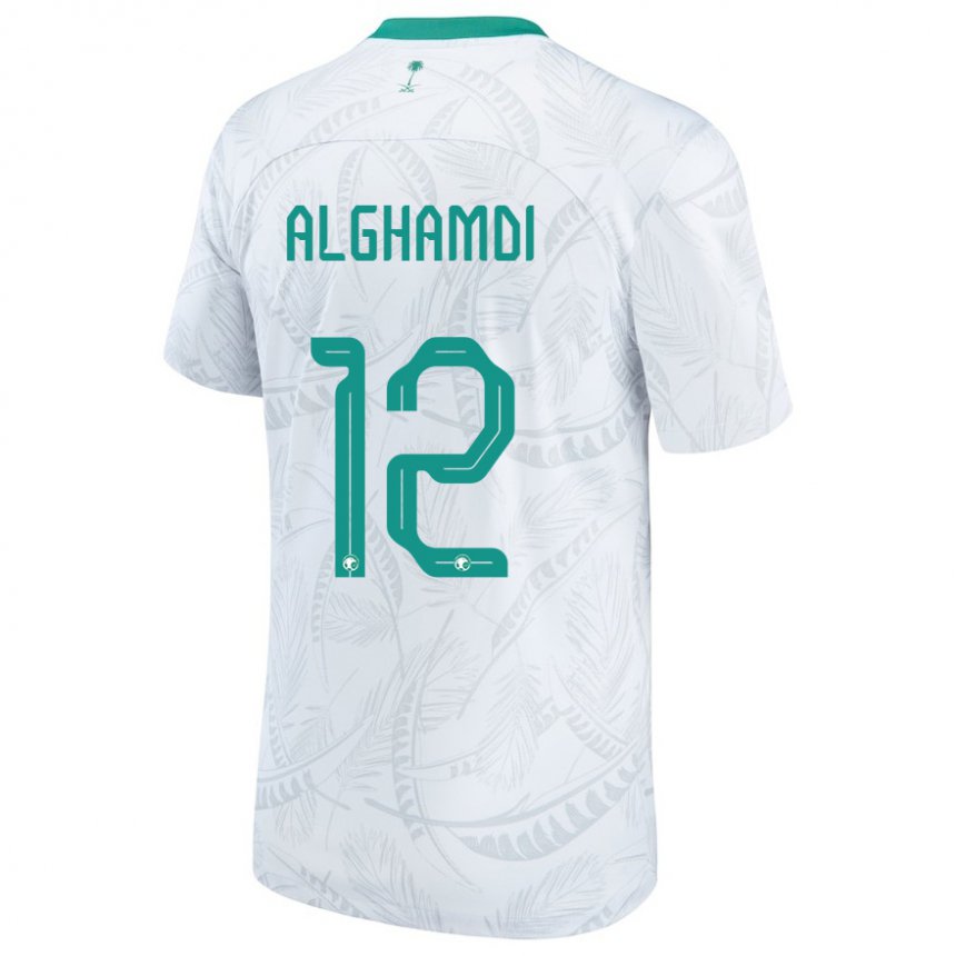 Niño Camiseta Arabia Saudita Faisal Alghamdi #12 Blanco 1ª Equipación 22-24 La Camisa Argentina