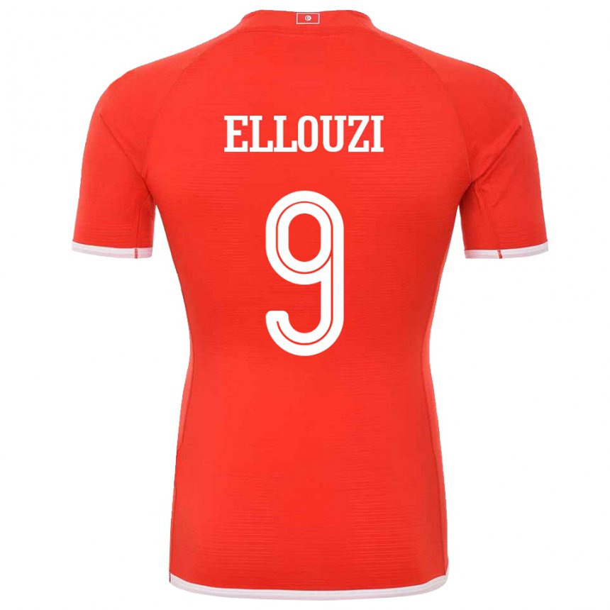 Niño Camiseta Túnez Sabrine Ellouzi #9 Rojo 1ª Equipación 22-24 La Camisa Argentina