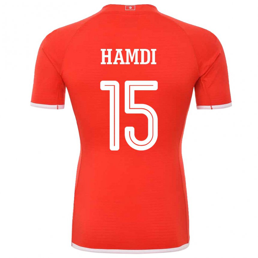 Niño Camiseta Túnez Hanna Hamdi #15 Rojo 1ª Equipación 22-24 La Camisa Argentina