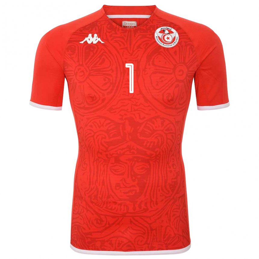 Niño Camiseta Túnez Wassim Maghzouani #1 Rojo 1ª Equipación 22-24 La Camisa Argentina