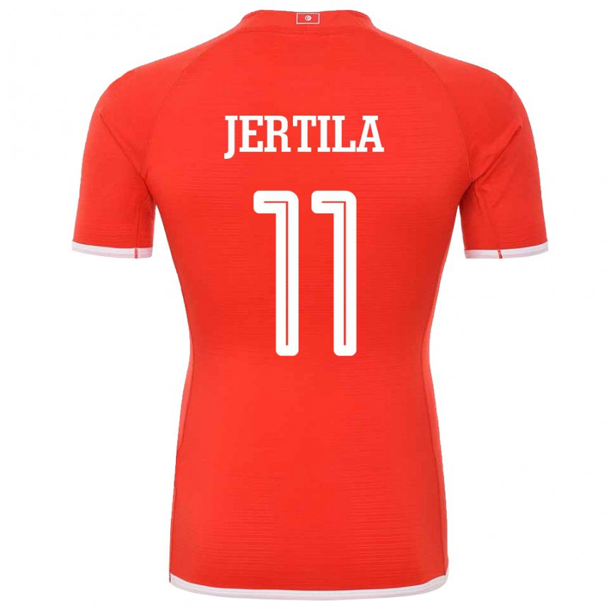 Niño Camiseta Túnez Hedi Jertila #11 Rojo 1ª Equipación 22-24 La Camisa Argentina