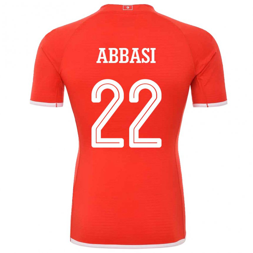 Niño Camiseta Túnez Bechir Abbasi #22 Rojo 1ª Equipación 22-24 La Camisa Argentina