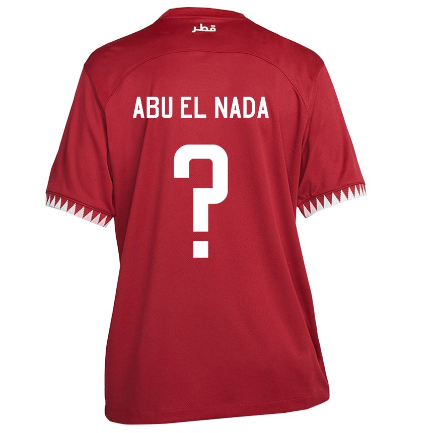 Niño Camiseta Catar Mahmoud Abu El Nada #0 Granate 1ª Equipación 22-24 La Camisa Argentina