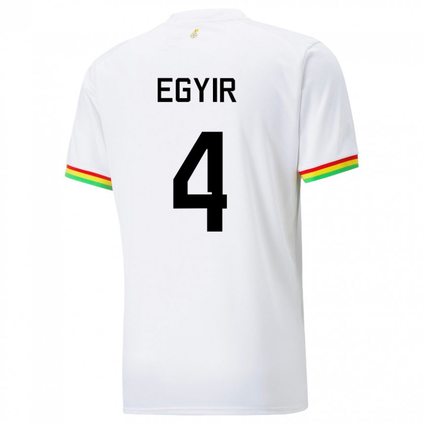 Niño Camiseta Ghana Janet Egyir #4 Blanco 1ª Equipación 22-24 La Camisa Argentina