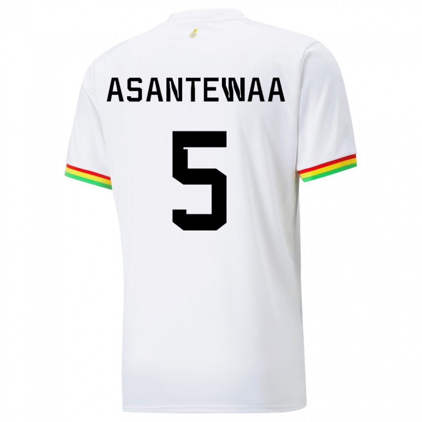 Niño Camiseta Ghana Grace Asantewaa #5 Blanco 1ª Equipación 22-24 La Camisa Argentina