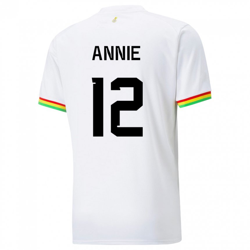 Niño Camiseta Ghana Henrietta Annie #12 Blanco 1ª Equipación 22-24 La Camisa Argentina