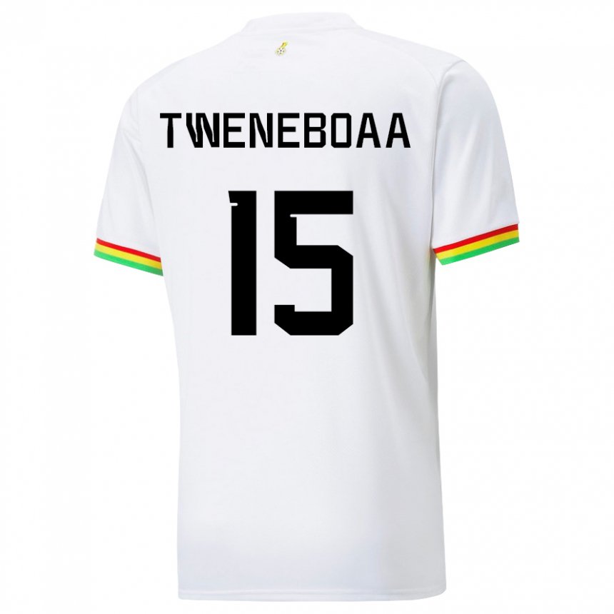 Niño Camiseta Ghana Justice Tweneboaa #15 Blanco 1ª Equipación 22-24 La Camisa Argentina