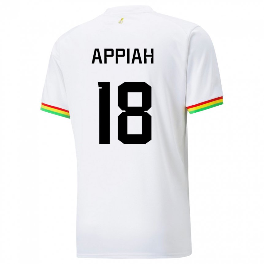Niño Camiseta Ghana Veronica Appiah #18 Blanco 1ª Equipación 22-24 La Camisa Argentina